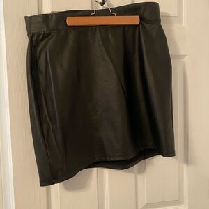 Torrid Black Faux Leather Mini Skirt